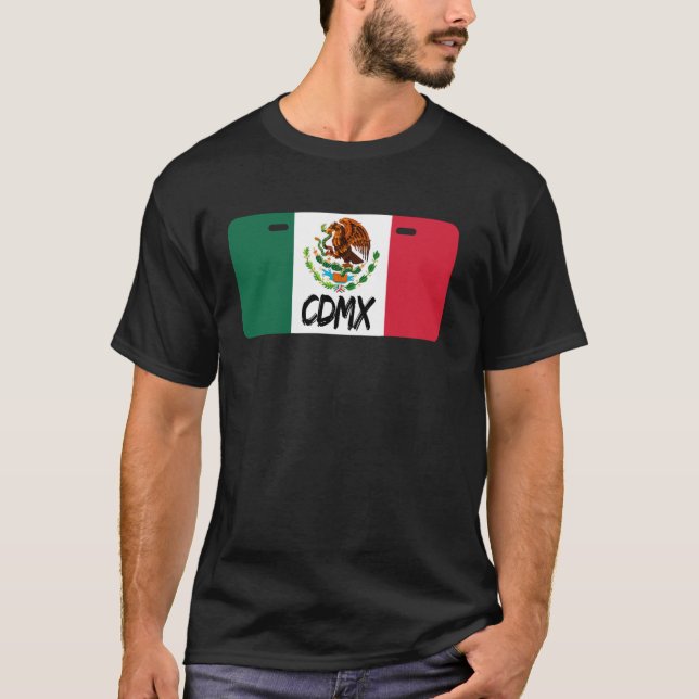 Cdmx Mexico License Plate Mexikanska Pridet Mexico T Shirt (Framsida)