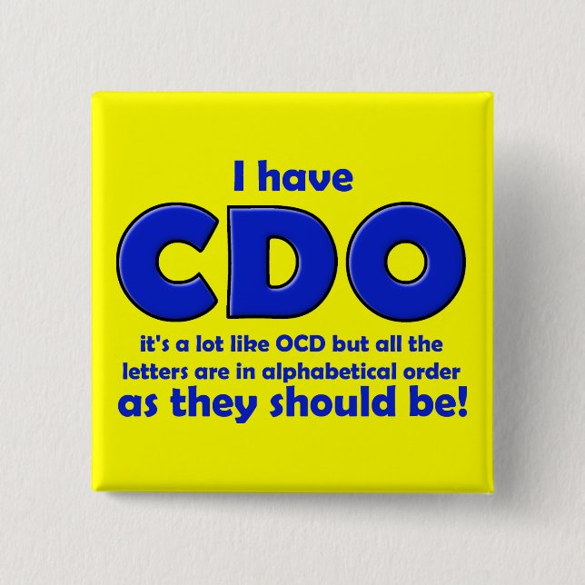 CDO OCD Rolig Knappsköld Knapp (Framsida)