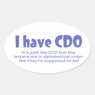 CDO OVALT KLISTERMÄRKE