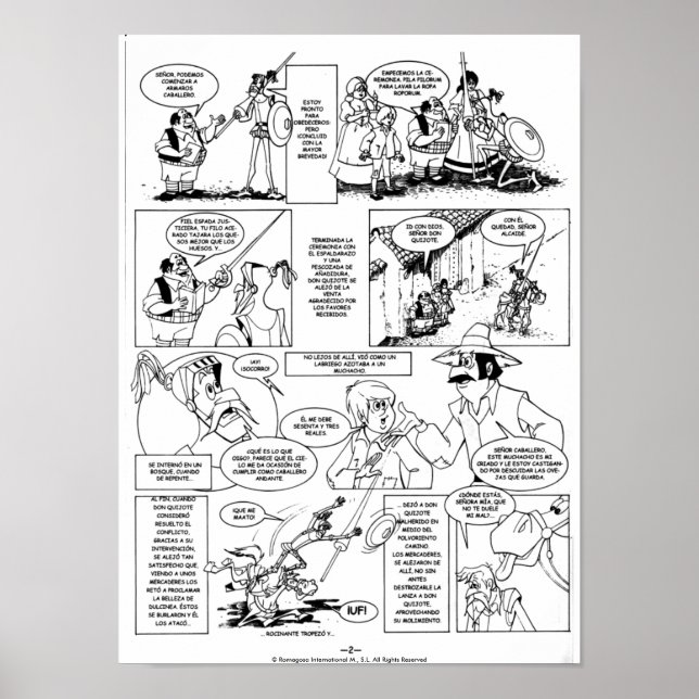 CDON QUIJOTE DE LA MANCHA - CÓMIC-Página 02-Poster Poster (Framsidan)