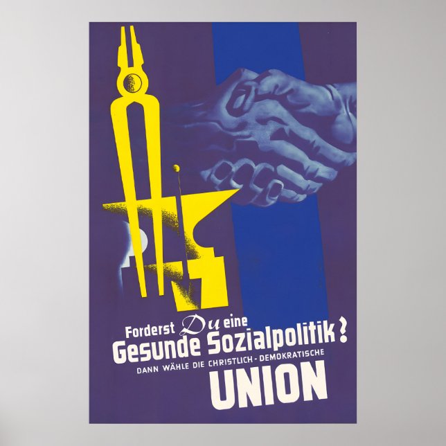 CDU valaffisch 1946 Kräver du Poster (Framsidan)