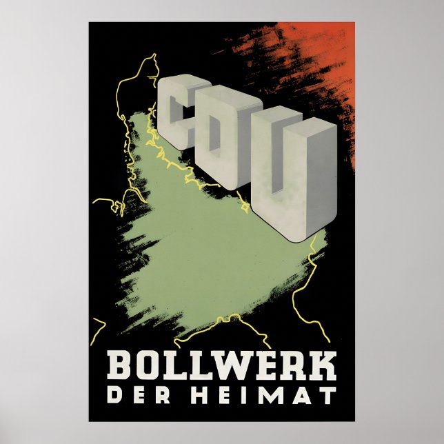 CDU valaffisch 1949 Bålverk för hemlandet Poster (Framsidan)