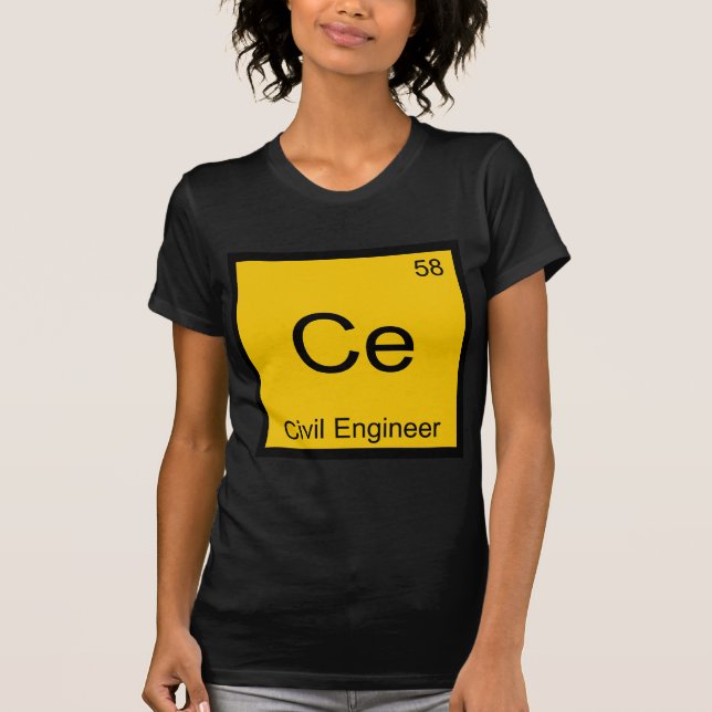 Ce - Civilingenjör Kemitelement Symbol T-shirt (Framsida)