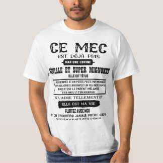 ce mec  est déjà pris par une copine géniale et t shirt