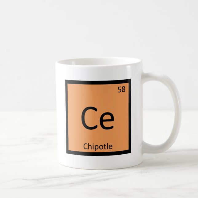 Ce - periodiskt bord för Chipotle pepparkemi Kaffemugg (Höger)