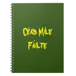 Céad Míle Fáilte Gult & Guld Notebook Anteckningsbok