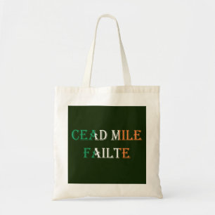 Cead Mile-fel på irländsk Flagga btt Tygkasse