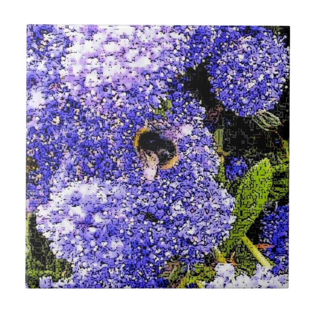 Ceanothus Flower Bee Kakelplatta (Framsidan)