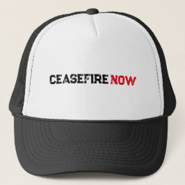 Cease Fire Now White Red Black grunge typography Keps