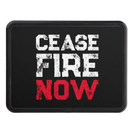 Cease Fire Nu, vit röd svart mot krig Dragkroksskydd