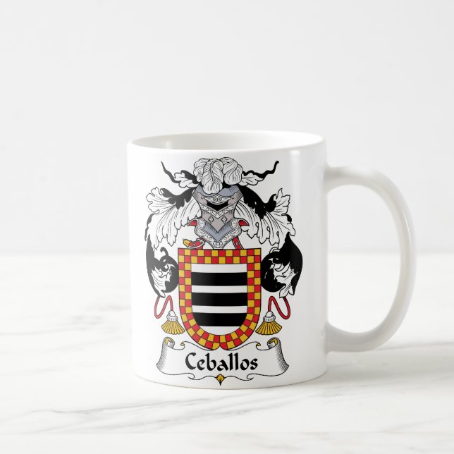 Ceballos familjvapensköld kaffemugg (Höger)