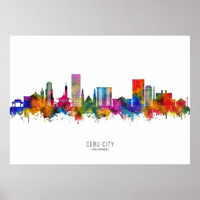 Cebu City Filippinerna Skyline Poster (Framsidan)