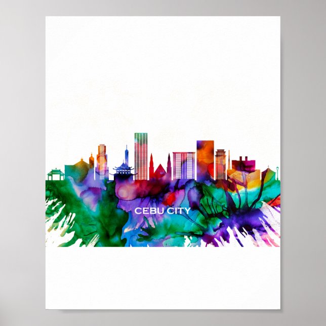 Cebu City Skyline Poster (Framsidan)