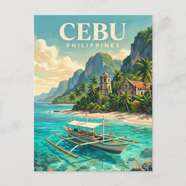 Cebu Filippinerna Vykort (Framsida)