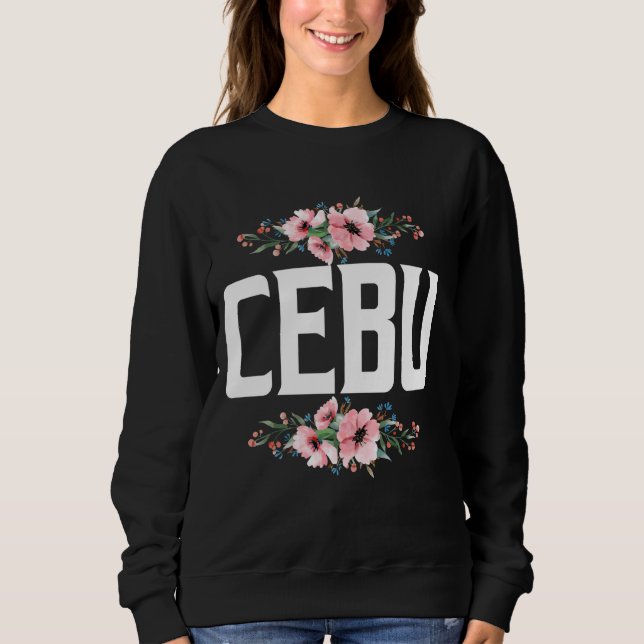 Cebu Filippinernas blomsterdesign Patriotism T Shirt (Framsida)