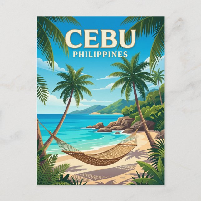 Cebu Hängmatta Filippinerna Vykort (Framsida)