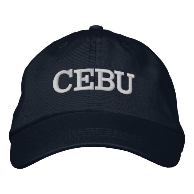 Cebu Philiippines Baseball Hat Broderad Keps (Framsida)