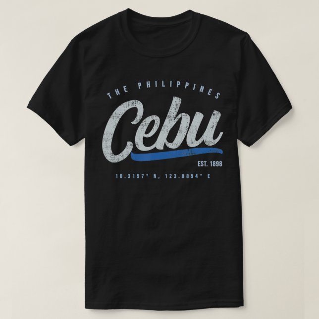 Cebu Travel Filippinernas Retro T Shirt (Design framsida)