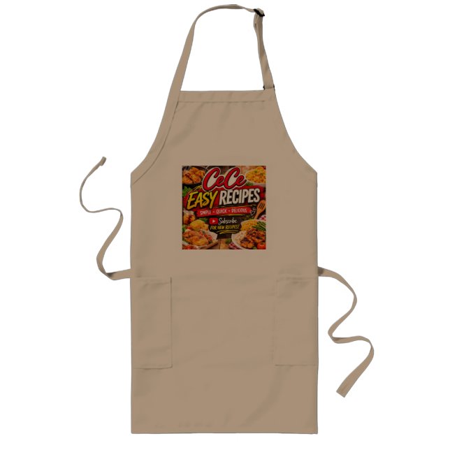 Cece Easy Recipes Apron Långt Förkläde (Framsidan)