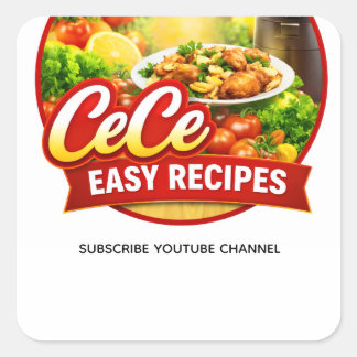 Cece Easy Recipes-klistermärken Fyrkantigt Klistermärke