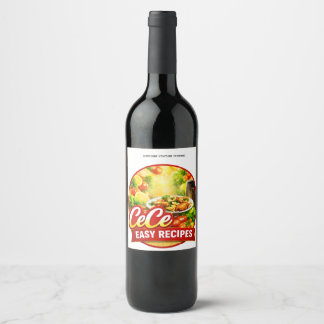 Cece Easy Recipes Product Labels Vinflaska Etikett