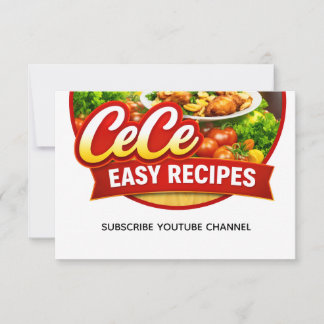 Cece Easy Recipes Thank You Card Tack Kort