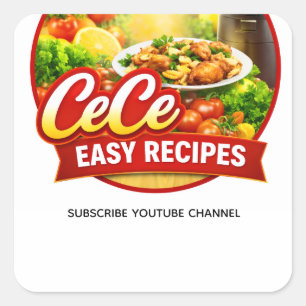 Cece Enkla Recept Klistermärke