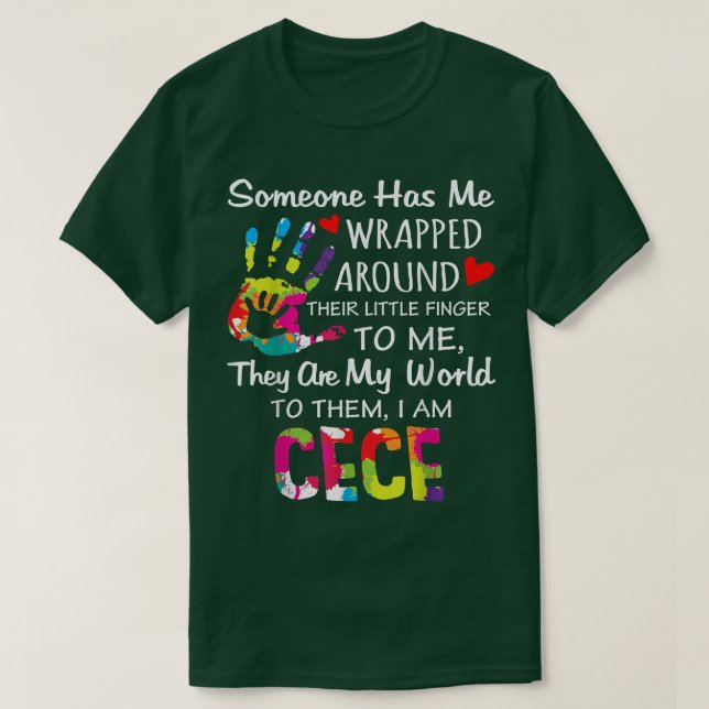 Cece Grandma Nickname Cute Cece är Min Namn T Shirt (Design framsida)