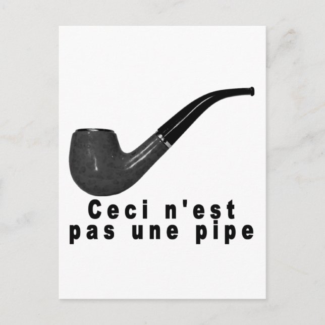 Ceci n'est pas une pipe scribble shirt.png vykort (Framsida)