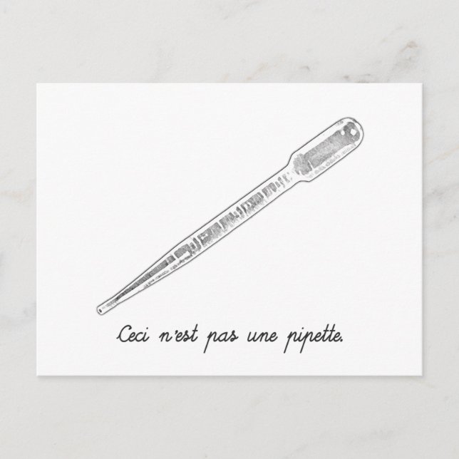 Ceci N'est Pas Une Pipette Vykort (Framsida)