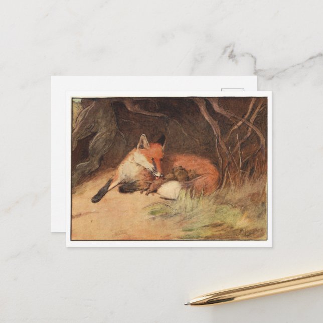 Cecil Aldin-vykort Vykort (Fram/Back In Situ)