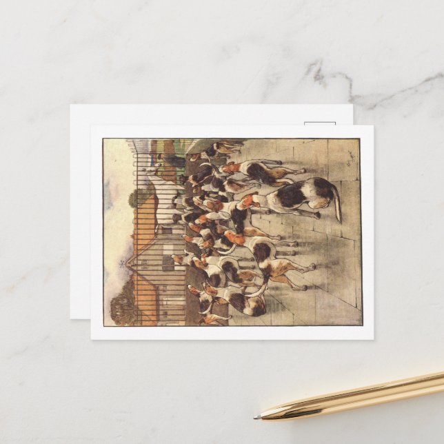 Cecil Aldin-vykort Vykort (Fram/Back In Situ)