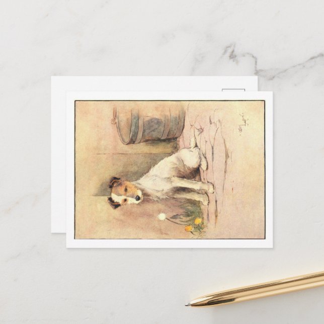 Cecil Aldin-vykort Vykort (Fram/Back In Situ)