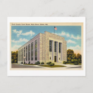 Cecil County domstolshus i Elkton, Maryland, Vykort
