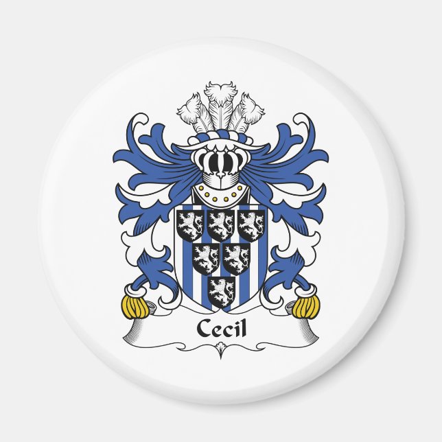 Cecil Family Crest Magnet (Framsidan)