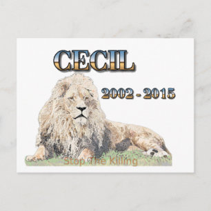 Cecil the Lejon Vykort