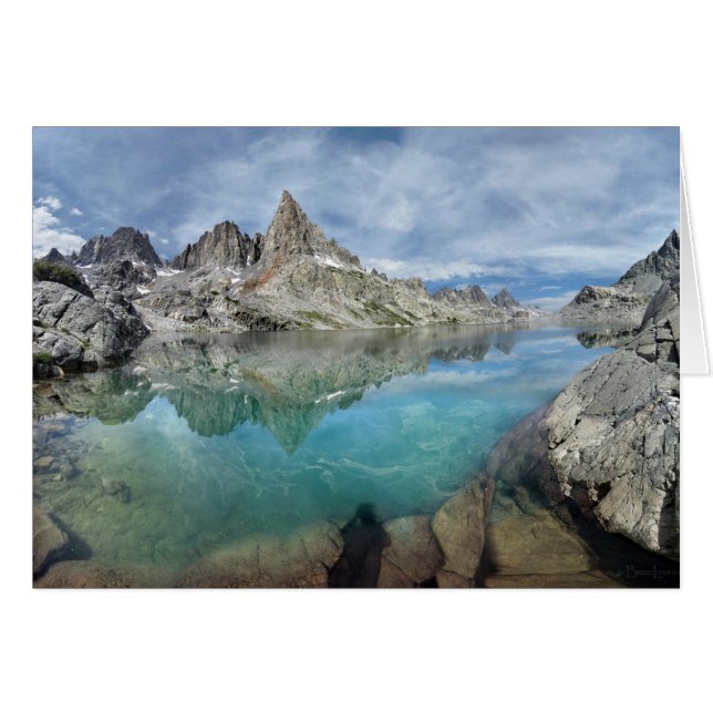 Cecile Sjö / Minarets - Ansel Adams Wilderness Hälsningskort (Framsidan Horizontal)