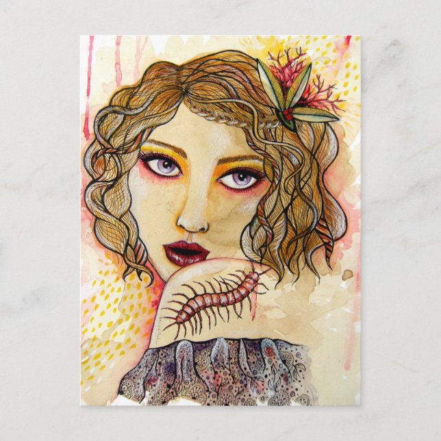 Cecilia och Centipede Vykort (Framsida)