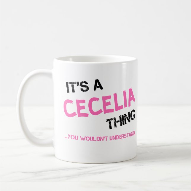 Cecilia sak skulle du inte förstå T-Shirt Kaffemugg (Vänster)