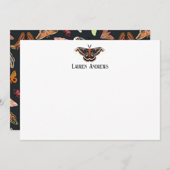 Cecropia Moth Personlig Stationery Note Card Inbjudningar (Fram/baksida)