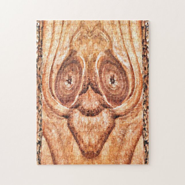 Cedar Abstrakt Wood Art Pussel (Vertikal)