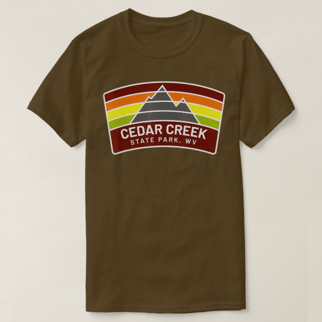 Cedar Bäck State Park Väster Virginia Mountains WV T Shirt (Design framsida)