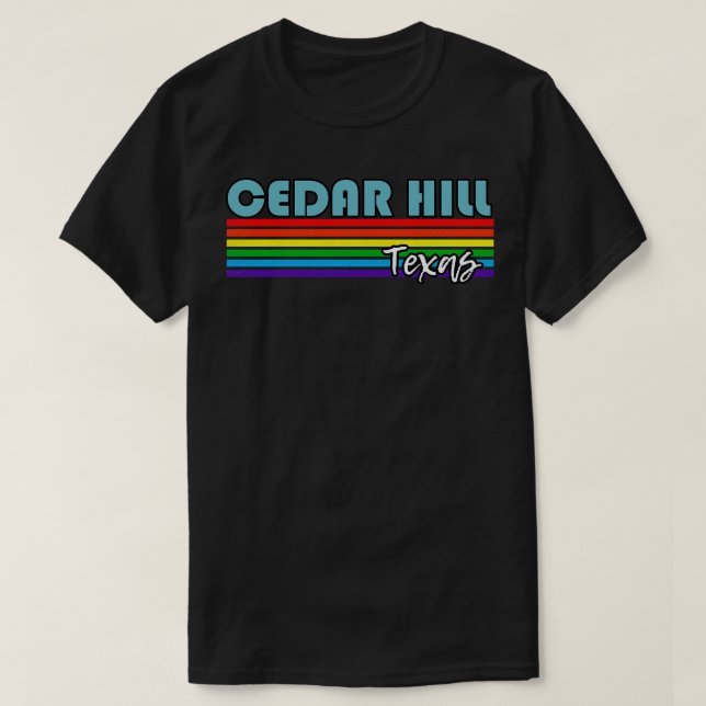 Cedar Backe Texas Pride Cedar Backe HBT- LGBTQ T Shirt (Design framsida)