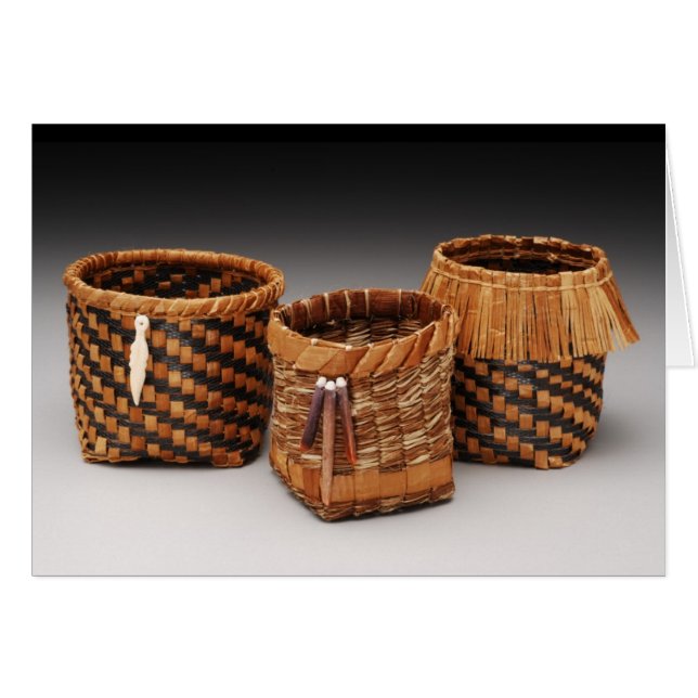 Cedar Bark Basket #2 Hälsningskort (Framsidan Horizontal)