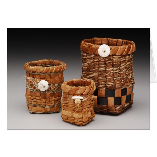 Cedar Bark Basket Hälsningskort (Framsidan Horizontal)