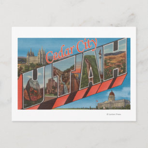 Cedar City, Utah - Large Brev Scenes Vykort