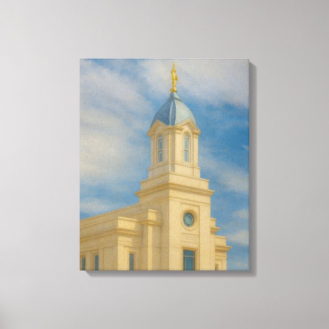 Cedar City Utah Temple Painting™ LDS Art Canvas (Framsida)