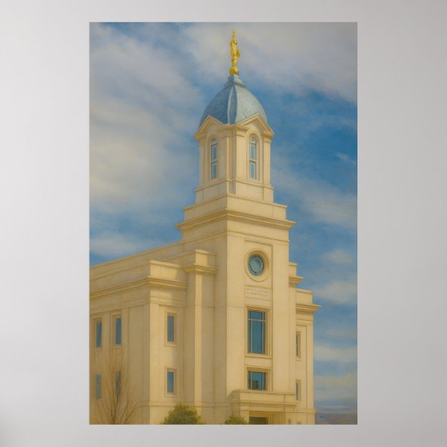 Cedar City Utah Temple Painting™ LDS Art Poster (Framsidan)
