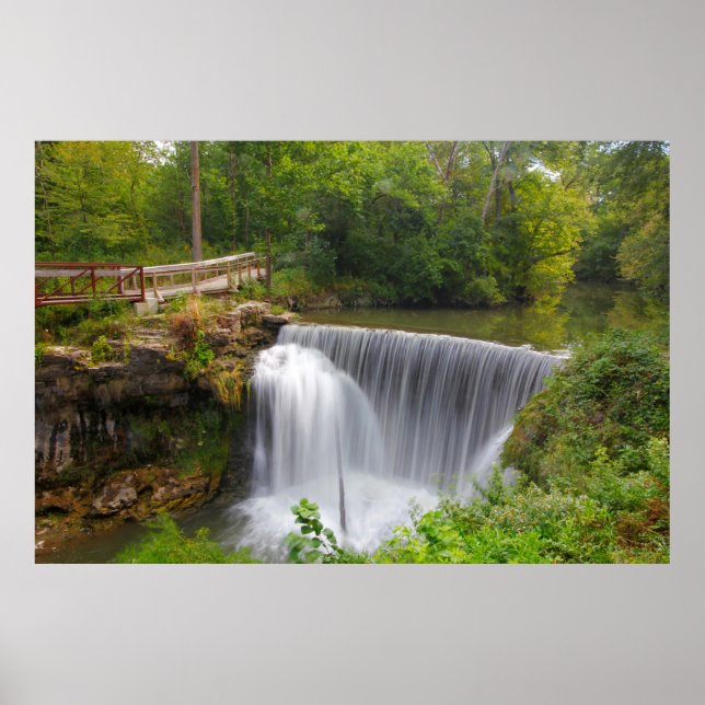 Cedar Cliff Falls, Cedarville, Ohio Poster (Framsidan)
