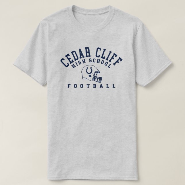 Cedar Cliff Football T Shirt (Design framsida)